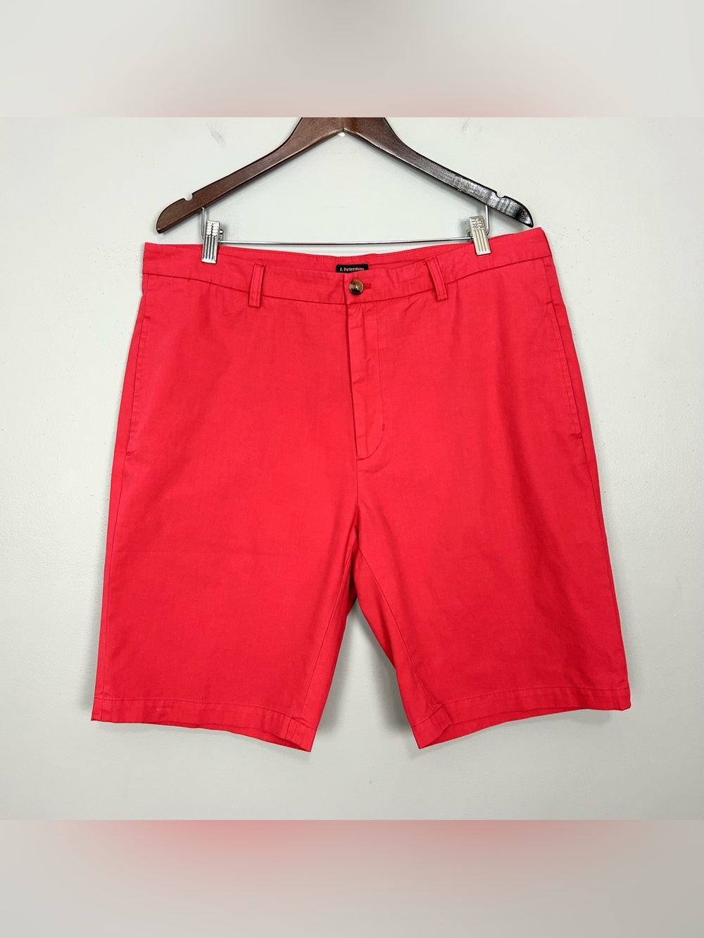 J. Peterman Twill Chino Shorts Men’s Size 38 Waist 100% Cotton Flat Front Pocket